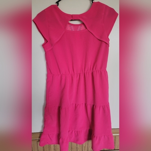 Girls Size 14/16 Pink Embroidered Detail Summer Dress - Picture 2 of 5